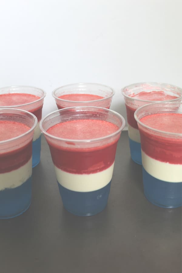 Red White And Blue Jello Cheese Cake Parfaits