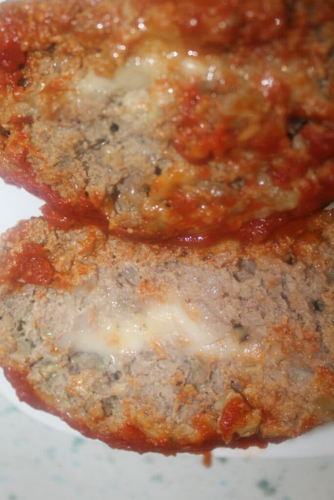 amazing stuffed meatloaf slices