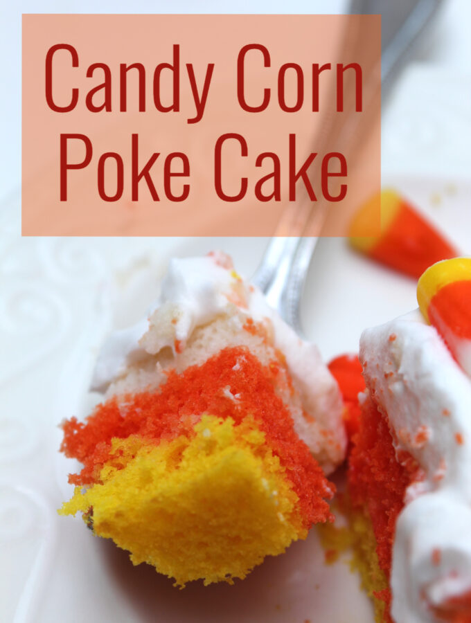 Candy Corn Poke Cake