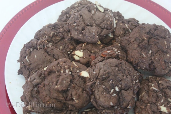 Almond Joy Cookies on a plate