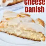 Slice of Cheese Danish On Plate