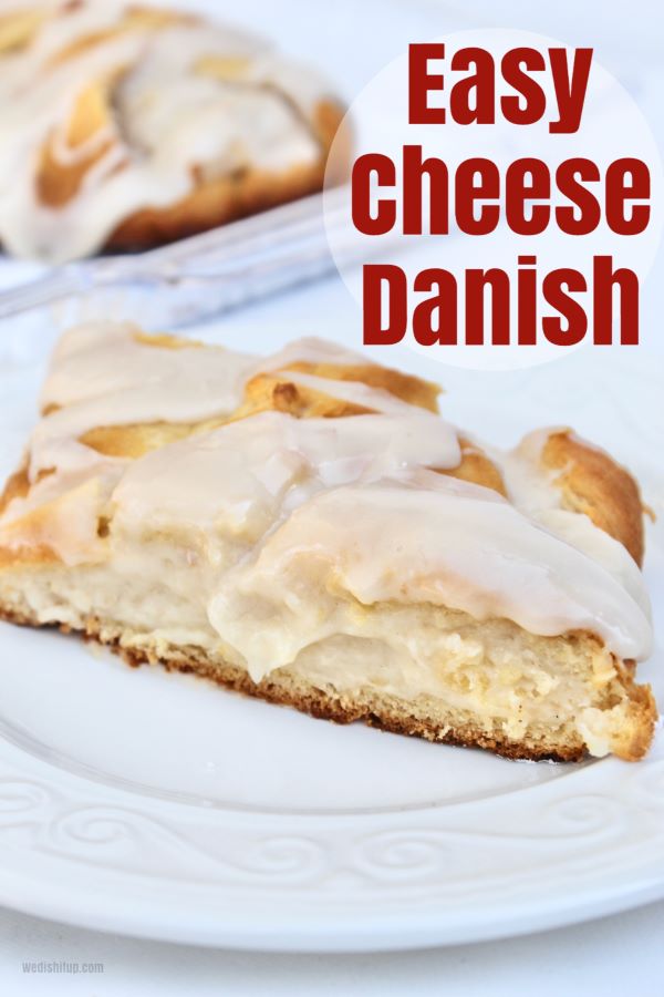 Slice of Cheese Danish On Plate 