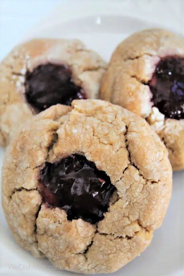 Peanut Butter and Jelly Thumb Print Cookies