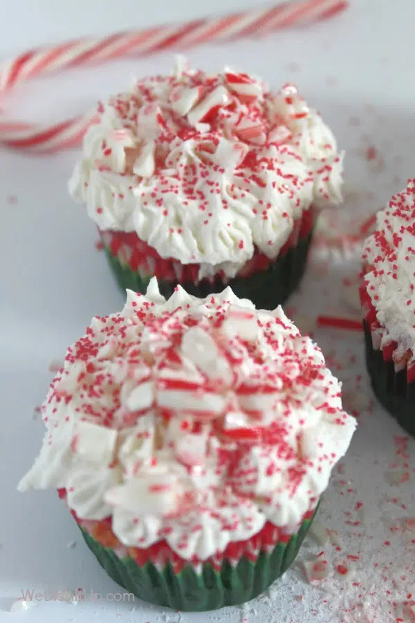 Pink Candy Cane Baking Cups