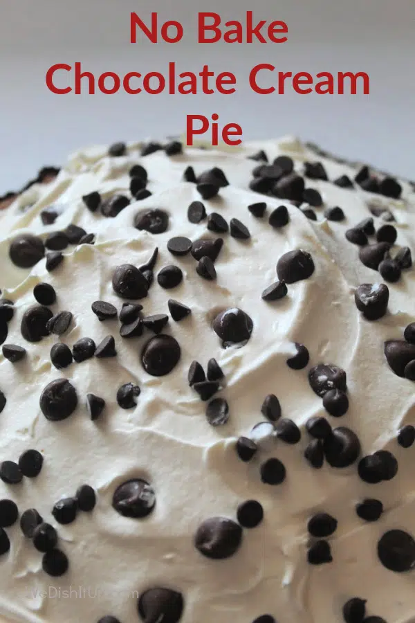 No Bake Chocolate Chip Pie