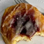 Raspberry Danish with fork