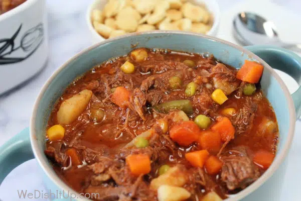 Vegetable Beef Soup in Bowl 