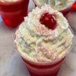Strawberry Layered Jello Cups