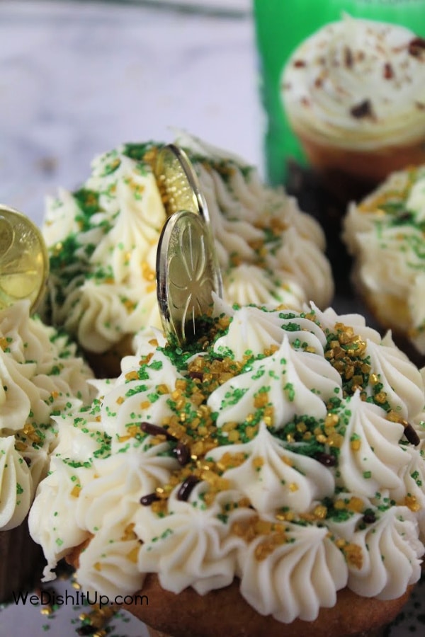 Lucky Cupcakes With Irish Cream Frosting