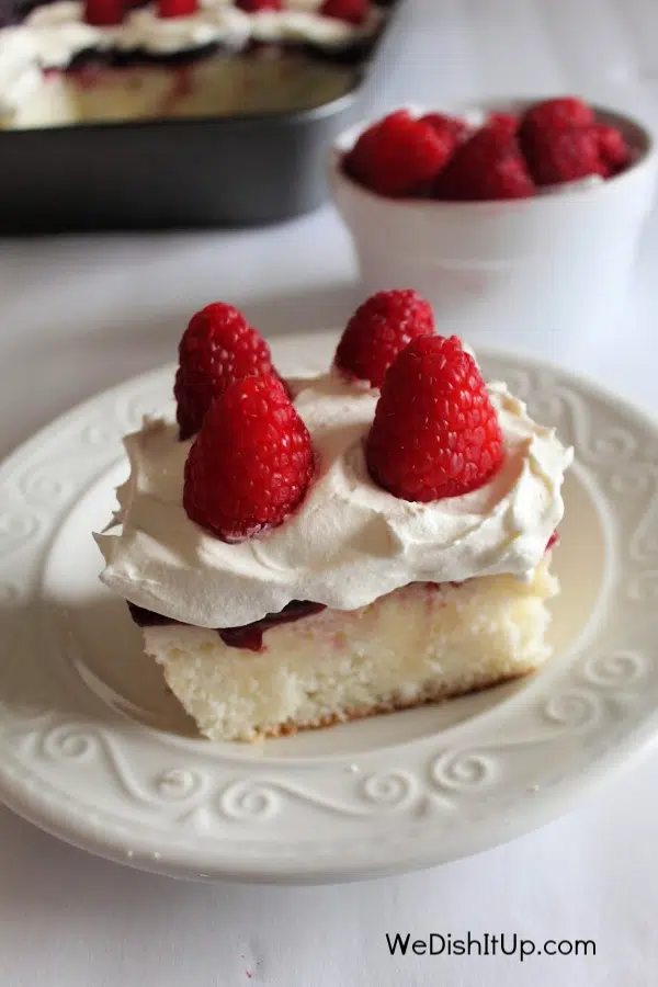 Raspberry Poke Cake With Pudding