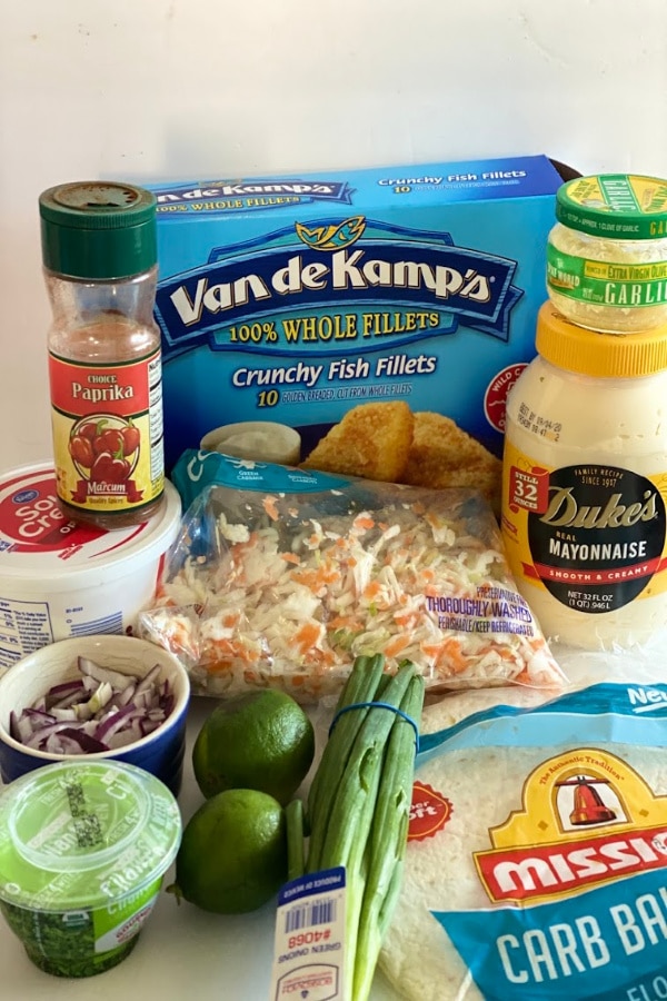 Ingredients for Fish Tacos