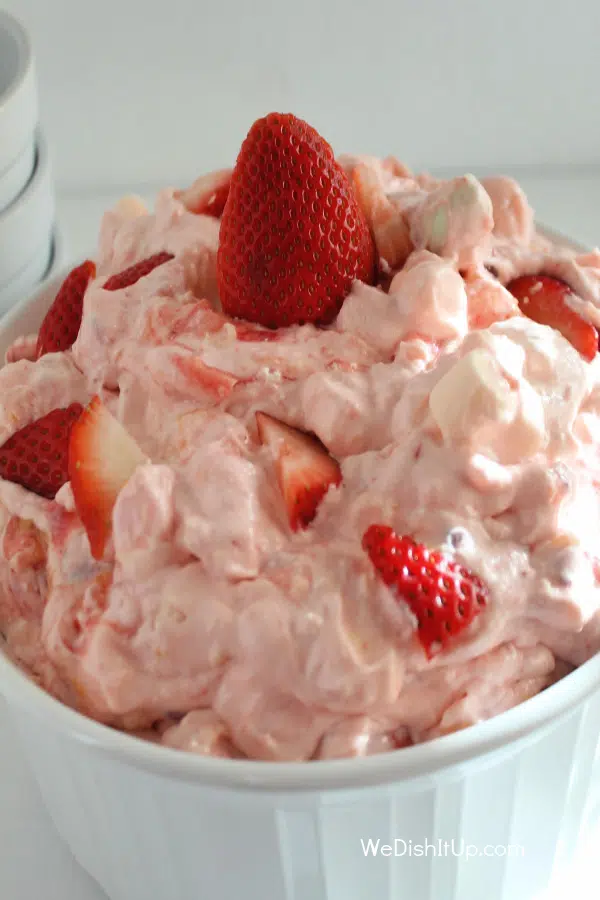 Strawberry Fluff Salad with Marshmallows 