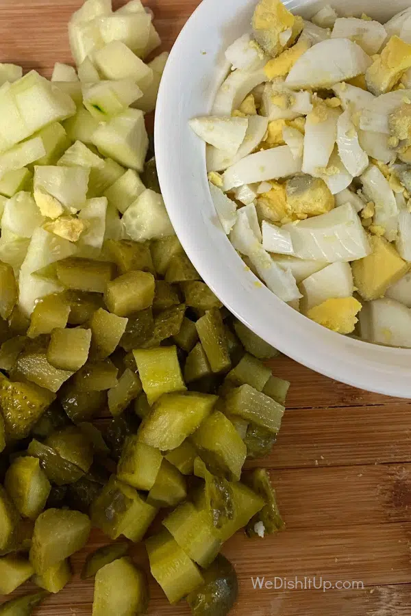 Chopping the veggies