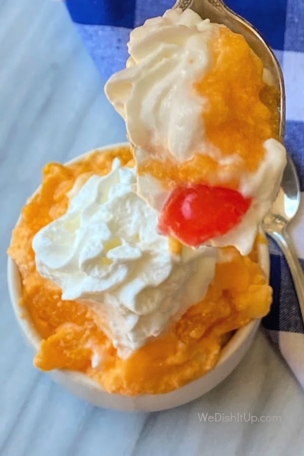 Orange Vanilla Cream With Spoon 