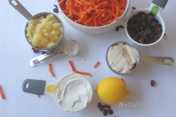 Ingredients for Carrot Salad