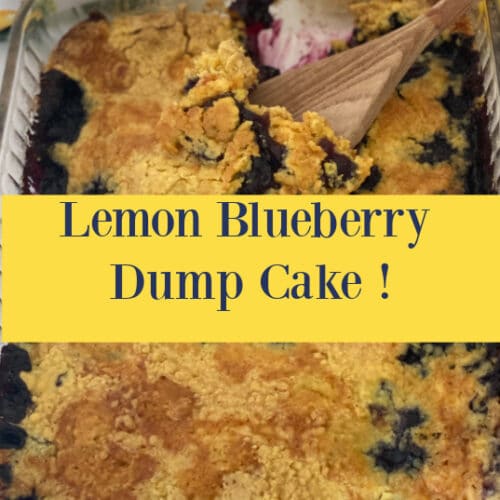 Lemon Blueberry Dump Cake with 3 Ingredients - ParnellTheChef