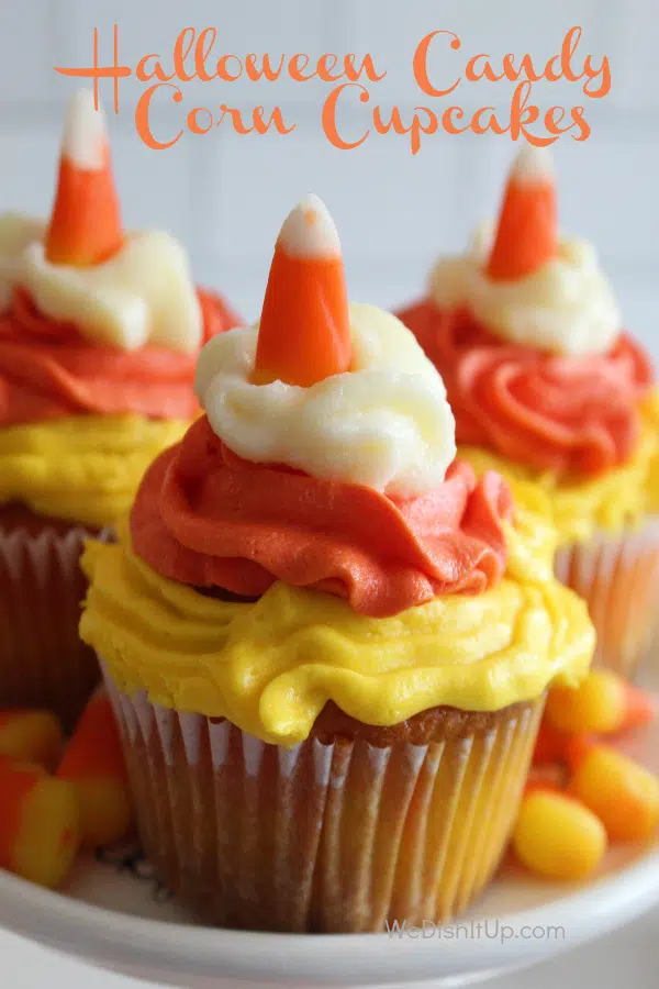 Halloween Candy Corn Cupcakes