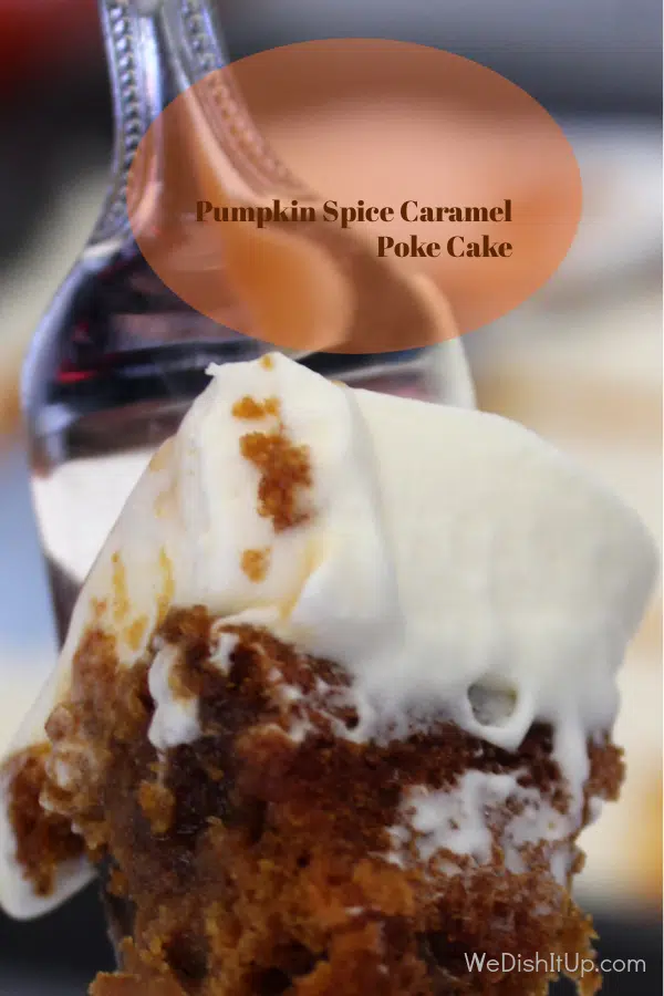 Pumpkin Spice Caramel Poke cake