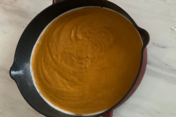 Pumpkin Filling in Pan
