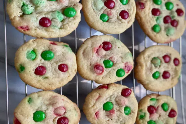 M&M Christmas Cookies 