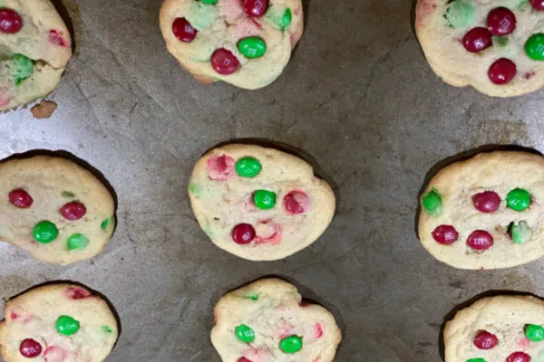 M&M Christmas Cookies 