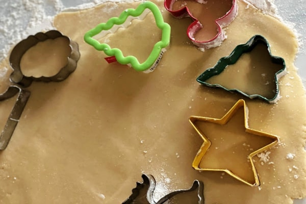 Cookie Cutters on Dough