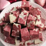 Microwaveable Red Velvet Fudge