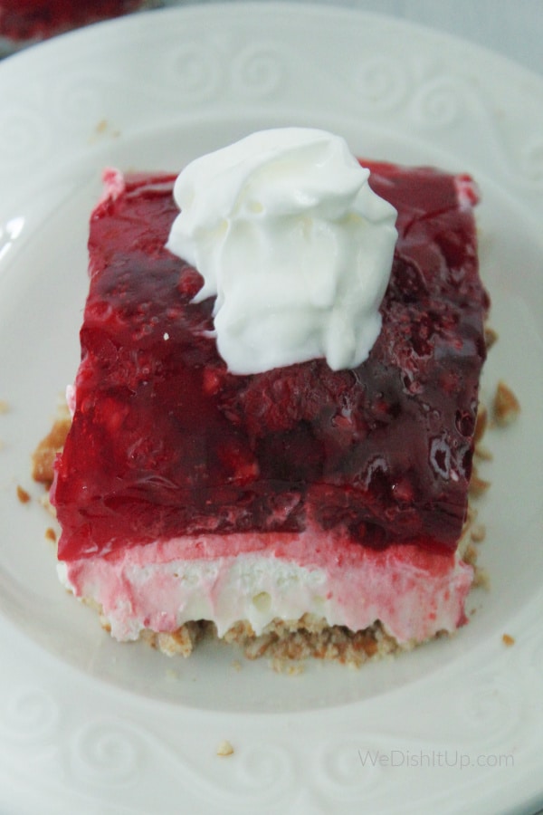 Pretzel Raspberry Jell-O Salad 