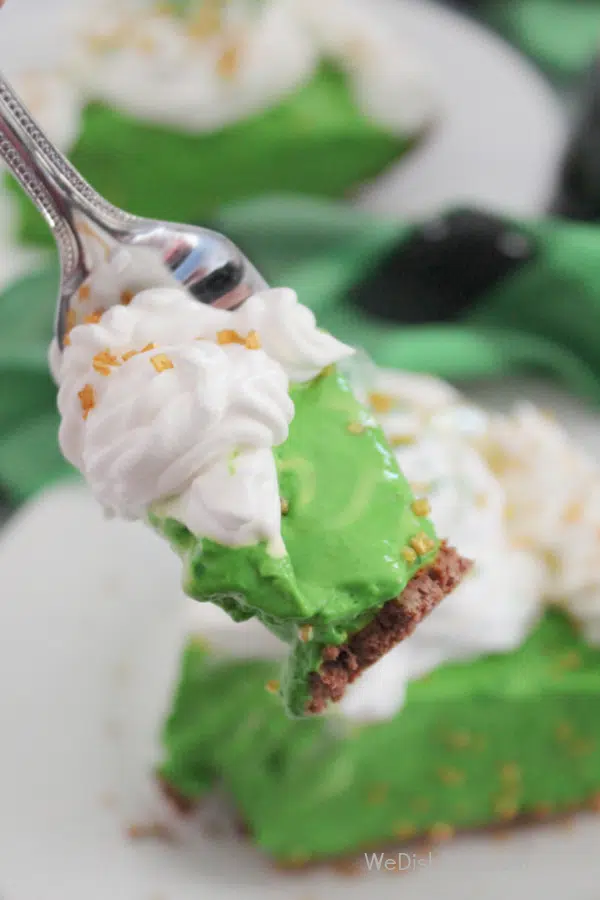 Shamrock Pie with Fork 