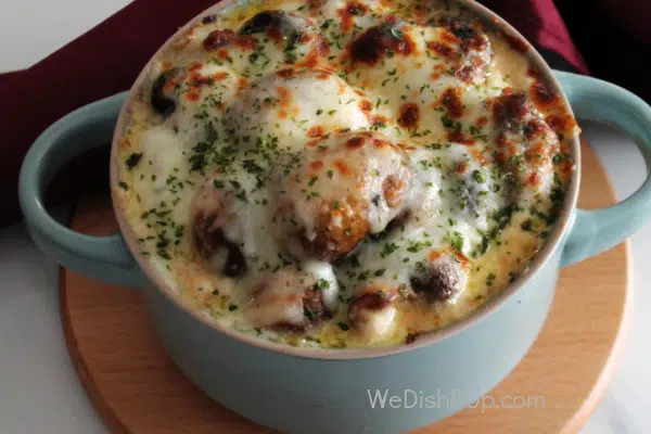 Extra Creamy Garlic Parm Mushrooms