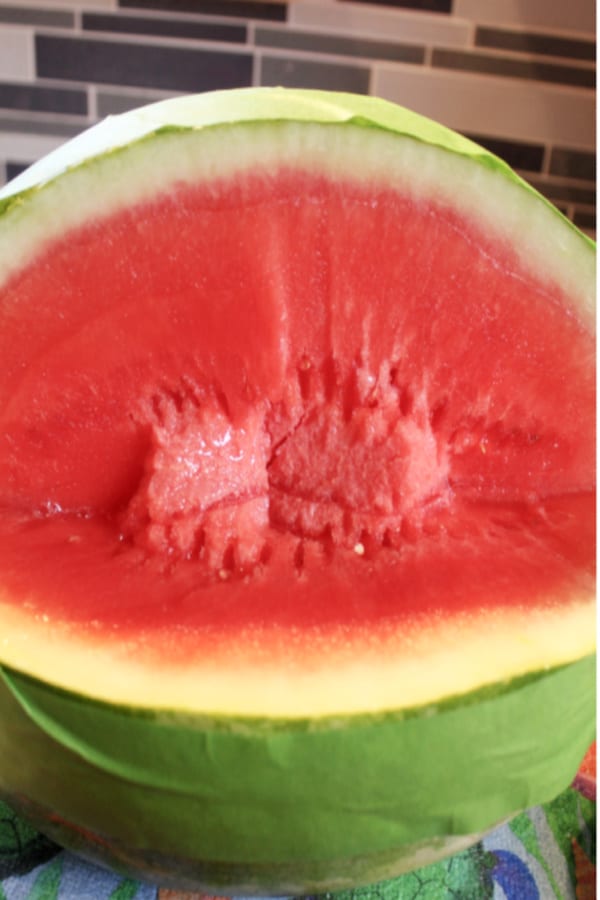 Watermelon with cut