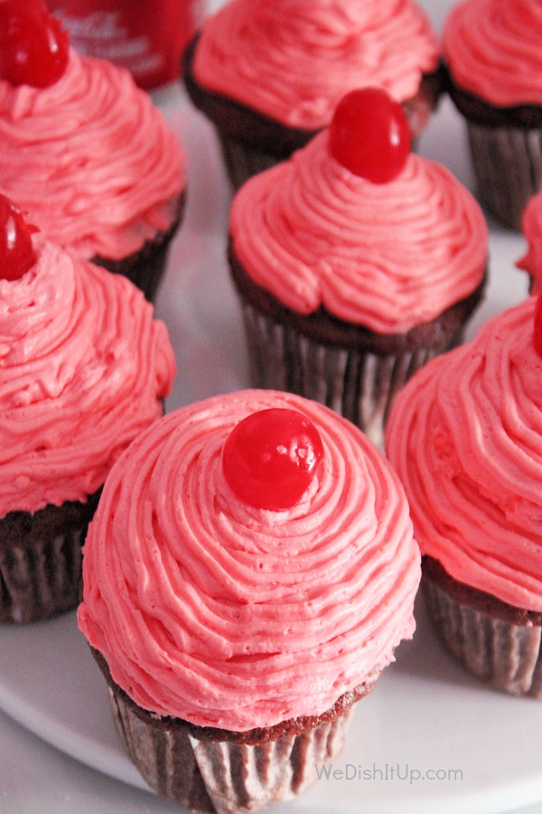 Easy Cherry Coke Cupcakes