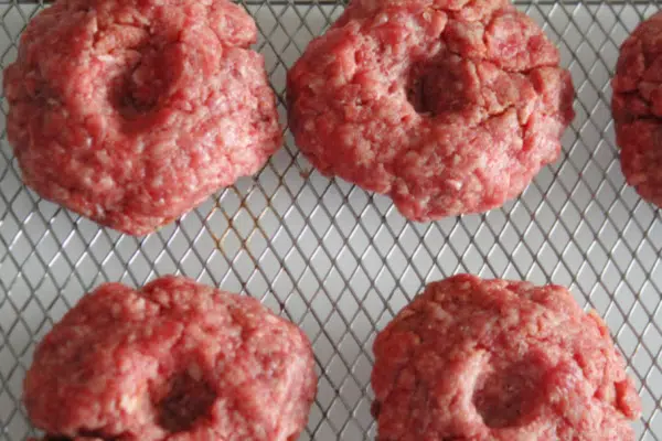 Burgers going in Air Fryer 