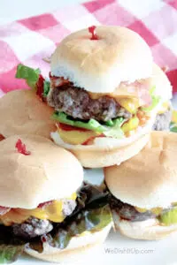 Air Fryer Bacon Cheeseburger Sliders 