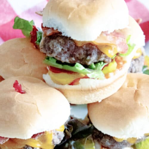 The Best Air Fryer Bacon Cheeseburger Sliders The Best Air Fryer Bacon
