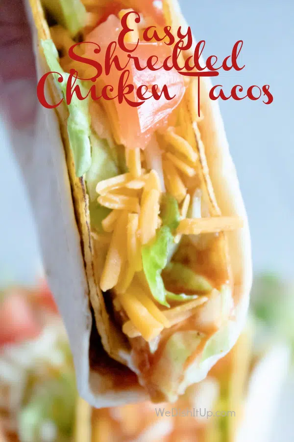 Easy Shredded Chicken Double DeckerTacos 