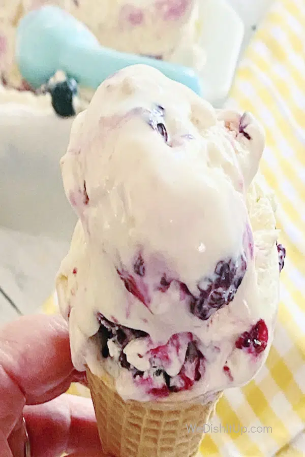 No-Churn Blackberry Cheesecake Ice Cream