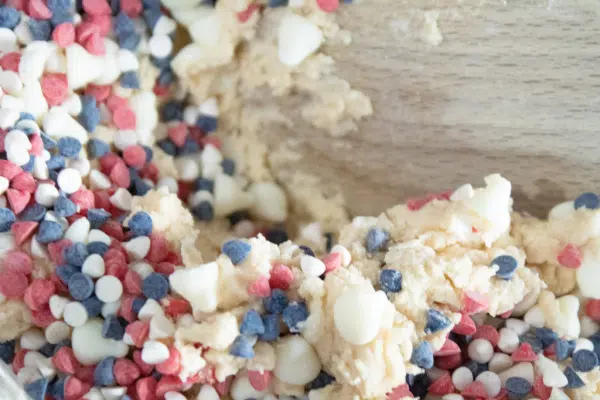 Red white and Blue Cookie Dough 
