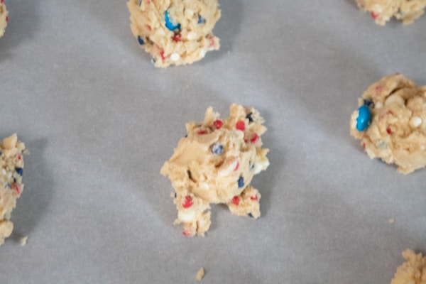 Cookies going in the Oven