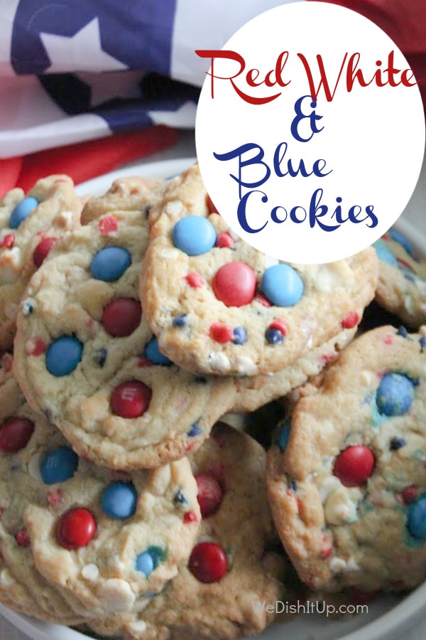 4th of july chocolate chip cookies