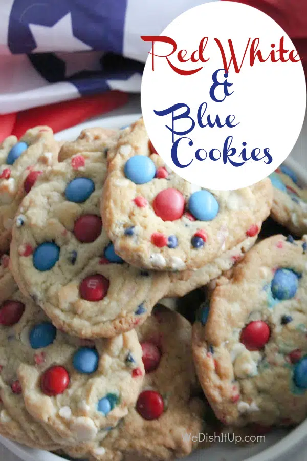 Patriotic Red, White and Blue M&M's & Chocolate Chip Cookies Recipe