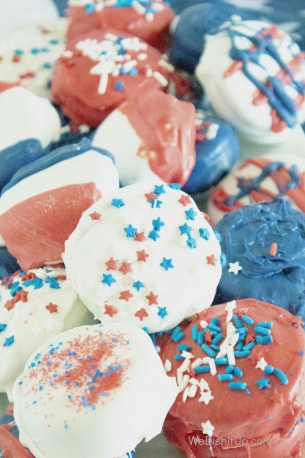 Red white and Blue Oreos