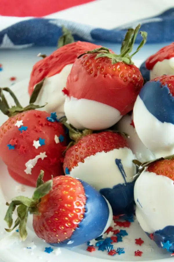 Red White and Blue Strawberries