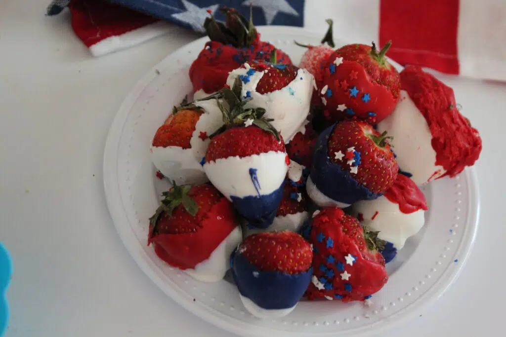 Red White and Blue Strawberries 