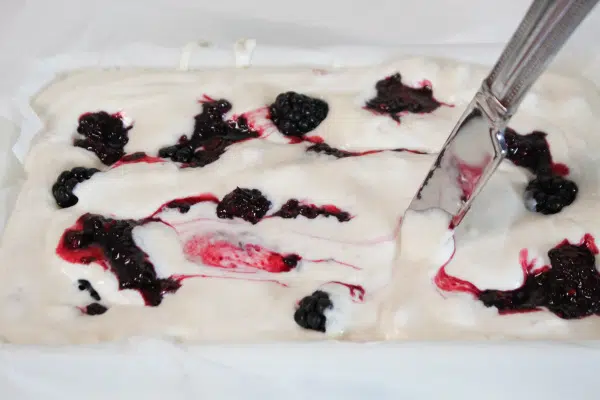 Swirling Berries with Knife