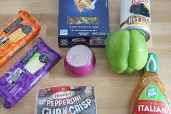 Ingredients for Pasta Salad