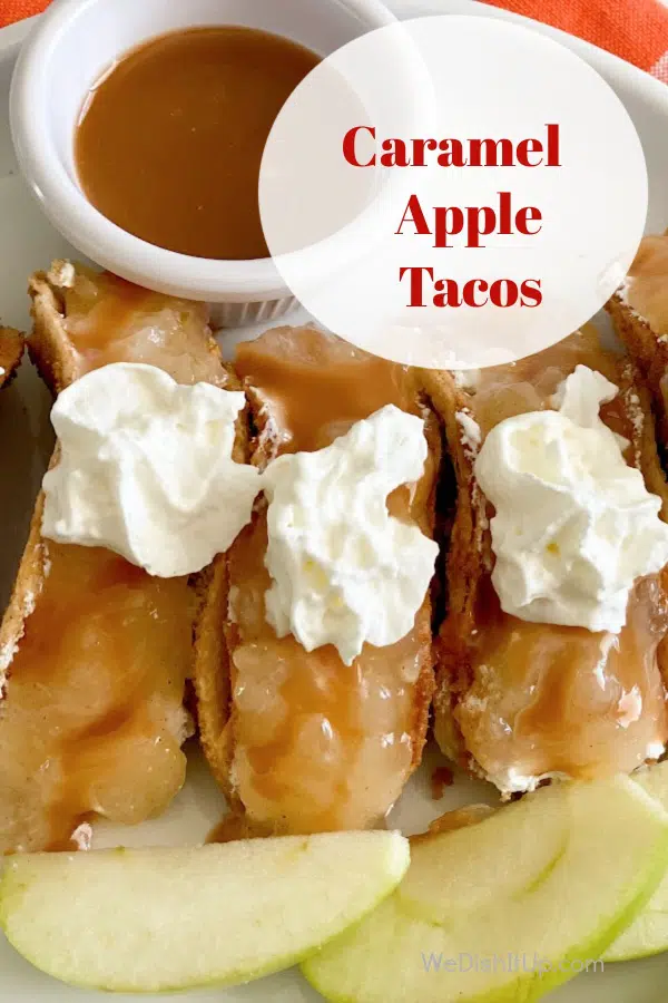 Caramel Apple Cheesecake Tacos