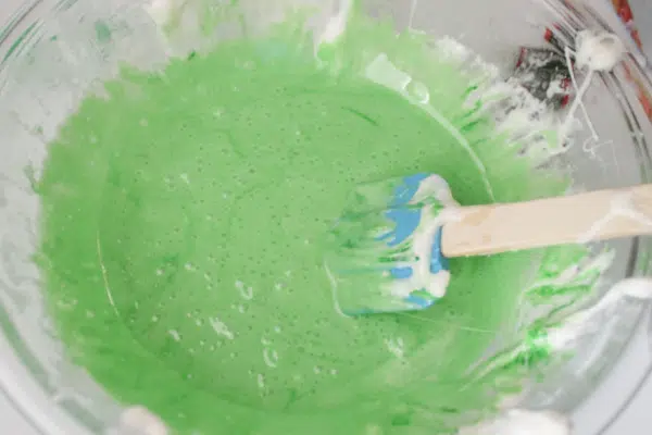 In process green marshmallows