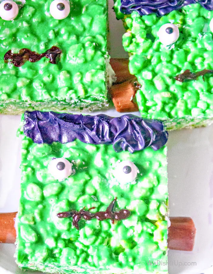 Frankenstein Rice Krispies Treats 