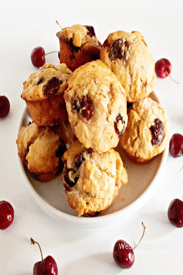 Homemade Fresh Cherry Muffins